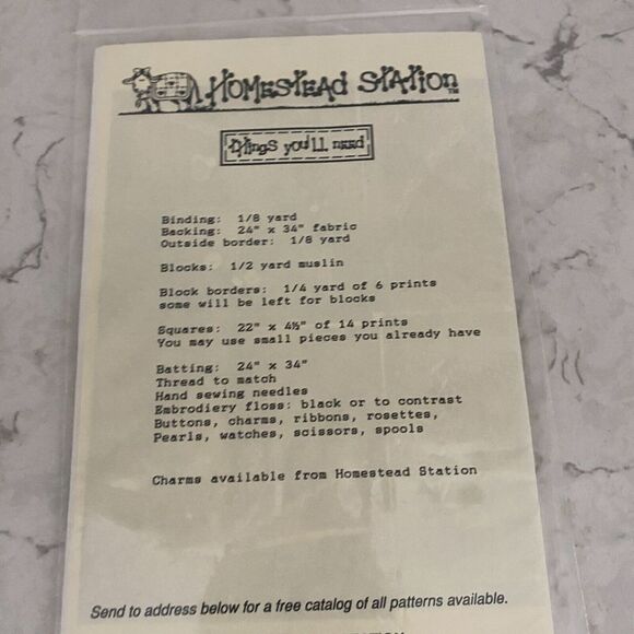 Crazy Quilting 1991 Homestead Station Quilt Pattern Instruction Sheet - Picture 3 of 5